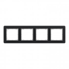 Πλαίσιο 4 Θέσεων Μαύρο Glass Smoke SDD362804 Sedna SCHNEIDER ELECTRIC