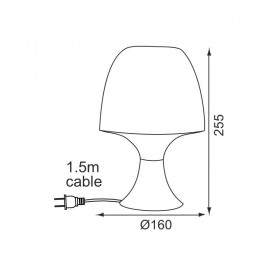 Πορτατίφ E14 Τιρκουάζ Nioki 1024SGG ACA LIGHTING