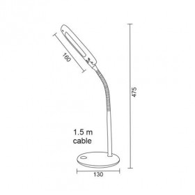 Φωτιστικό Γραφείου LED 5W 4000K Μπλε Baz 15205LEDBE ACA LIGHTING