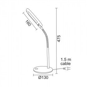 Φωτιστικό Γραφείου LED 5W 4000K Ροζ Baz 15205LEDPK ACA LIGHTING