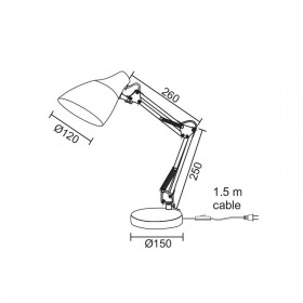 Φωτιστικό Γραφείου E27 Πορτοκαλί Kingston 2918OR ACA LIGHTING