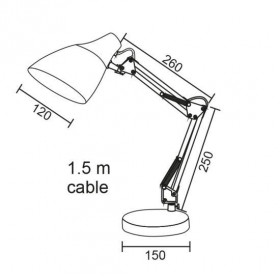 Φωτιστικό Γραφείου E27 Ροζ Kingston 2918PK ACA LIGHTING