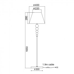 Φωτιστικό Δαπέδου E27 Ασημί Και Λευκό Olivia AD477216 ACA LIGHTING