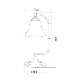 Πορτατίφ Ε27 Χαλκός Moby AD80081T ACA LIGHTING