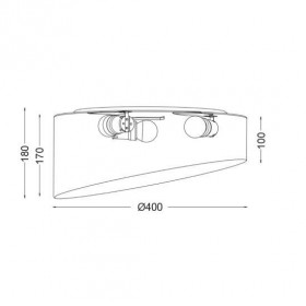 Πλαφονιέρα E27 Καφέ AD8030PB ACA LIGHTING