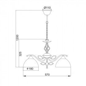 Φωτιστικό Δίφωτο Ε27 Καφέ Και Μελί Electra AD89062 ACA LIGHTING