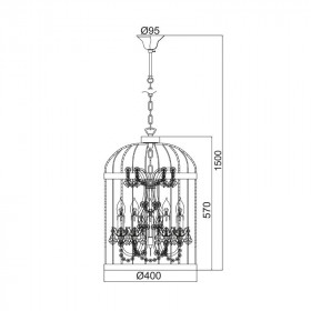 Φωτιστικό Πεντάφωτο Ε14 Μαύρο Mick AD90275 ACA LIGHTING