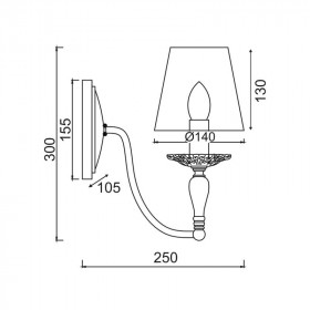 Απλίκα E14 Μπεζ Karpathia DL9501WWB ACA LIGHTING