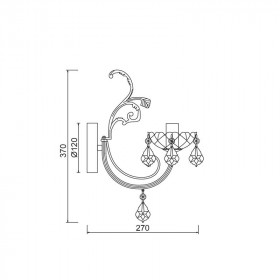 Απλίκα E14 Ορείχαλκος και Διάφανο Faberge DLA12151W ACA LIGHTING