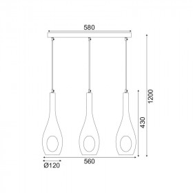 Φωτιστικό Τρίφωτο E14 Λευκό Cave DLA5203 ACA LIGHTING