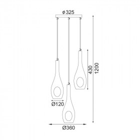 Φωτιστικό Τρίφωτο E14 Λευκό Cave DLA5203A ACA LIGHTING