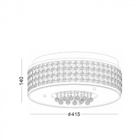 Πλαφονιέρα G9 Χρώμιο Και Κρύσταλλο DLA6195G ACA LIGHTING