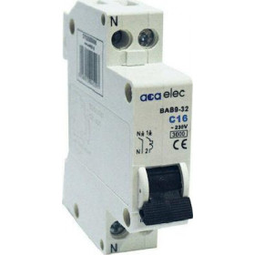 Αυτόματη Ασφάλεια 1P+N C 10A 3kA 1 Στοιχείου DY02080002 ACAELEC