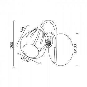 Απλίκα E14 Χρώμιο Cardinal FMB51491 ACA LIGHTING