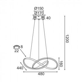 Φωτιστικό LED 48W 3000k Λευκό HM92LEDP48WH ACA LIGHTING