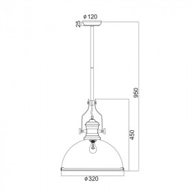 Φωτιστικό Μονόφωτο E27 Χαλκός Cronus KS1300P311CP ACA LIGHTING