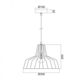 Φωτιστικό Μονόφωτο Ε27 Μαύρο Hades KS1525P1BK ACA LIGHTING