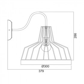 Απλίκα E27 Μαύρο Hades KS1525W1BK ACA LIGHTING