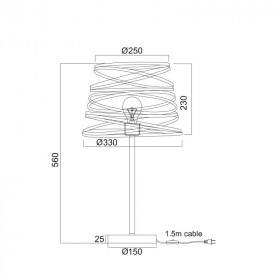 Πορτατίφ Ε27 Μαύρο Jazz KS1538TB ACA LIGHTING