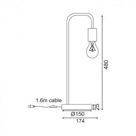 Πορτατίφ E27 Ροζ Και Ξύλο KS1755TPW ACA LIGHTING