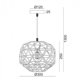 Φωτιστικό Μονόφωτο Ε27 Χαλκός Aladdin KS180430PC ACA LIGHTING