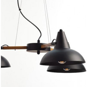 Φωτιστικό Τρίφωτο E27 Μαύρο KS2025P3BK ACA LIGHTING