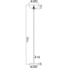 Φωτιστικό Δαπέδου E27 Χρώμιο Και Λευκό KS2026F1CH Basico ACA LIGHTING