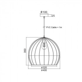 Φωτιστικό Μονόφωτο Ε27 Μαύρο Prometheus KS202940BK ACA LIGHTING