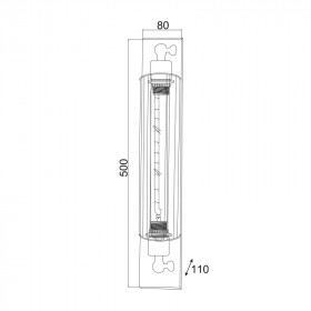 Απλίκα E27 Μαύρο Maya KS2049W1BK ACA LIGHTING