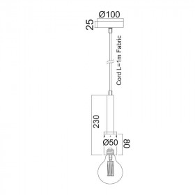 Φωτιστικό Μονόφωτο Ε27 Λευκό Primo KS2084P51SWH ACA LIGHTING