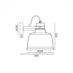 Απλίκα E27 Μαύρο Και Ξύλο Ernest KS2126BW ACA LIGHTING