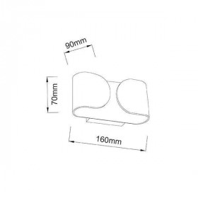 Απλίκα LED 6W 3000K Μαύρό L35049BK ACA LIGHTING
