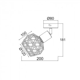 Σποτ Επίτοιχο E14 Χάλκος Aladdin MC15611C ACA LIGHTING