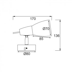 Σποτ Επίτοιχο E14 Μπρονζέ Και Λευκό Kamet MC542GAB ACA LIGHTING