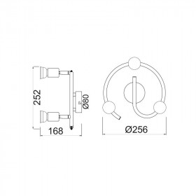 Σποτ Οροφής Τρίφωτο GU10 Ορείχαλκος Trinity MC634PB3G ACA LIGHTING