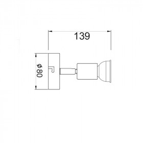 Σποτ Επίτοιχο GU10 Ασημί Trinity MC634SL1 ACA LIGHTING