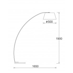 Φωτιστικό Δαπέδου E27 Μαύρο MF11185BK Lennon ACA LIGHTING