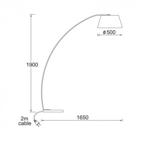 Φωτιστικό Δαπέδου E27 Λευκό Lennon MF11185WH ACA LIGHTING