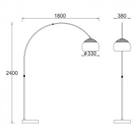 Φωτιστικό Δαπέδου E27 Μαύρο MF7026R1B Matilda ACA LIGHTING