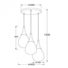 Φωτιστικό Τρίφωτο E14 Μαύρο OD53423RBK ACA LIGHTING