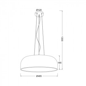 Φωτιστικό Μονόφωτο E27 Μαύρο Salon OD5390MB ACA LIGHTING