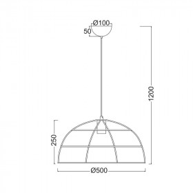 Φωτιστικό Μονόφωτο Ε27 Μαύρο Prometheus OD543650 ACA LIGHTING