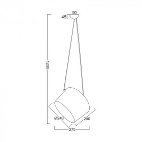 Φωτιστικό Μονόφωτο E27 Μαύρο Nova OD8002BK ACA LIGHTING