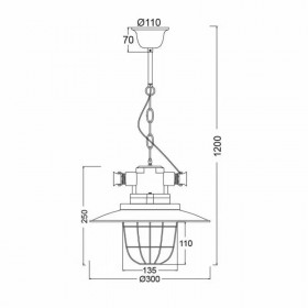 Φωτιστικό Μονόφωτο Ε27 Μαύρο Drill OD8032 ACA LIGHTING
