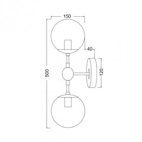 Απλίκα Δίφωτη E14 Μαύρο OD807002W ACA LIGHTING
