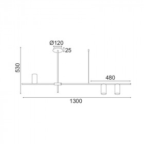 Φωτιστικό Τρίφωτο GU10 Χρυσό Aristo OD843C130G ACA LIGHTING