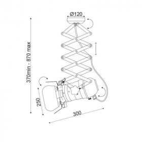 Φωτιστικό Μονόφωτο Ε27 Μαύρο Almodovar OD91131 ACA LIGHTING