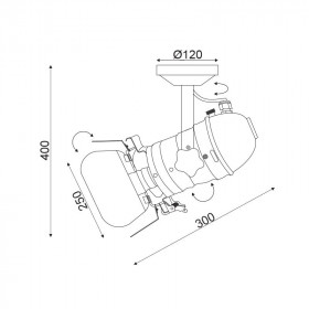 Σποτ Οροφής Ε27 Μαύρο Almodovar OD91131WB ACA LIGHTING