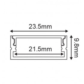 Προφίλ Για Ταινίες LED Αλουμινίο Με Οπάλ Κάλυμμα Επίτοιχο P117U ACA LIGHTING