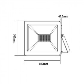 Προβολέας LED 150W 6000K Μαύρο IP66 230V Q15060 ACA LIGHTING